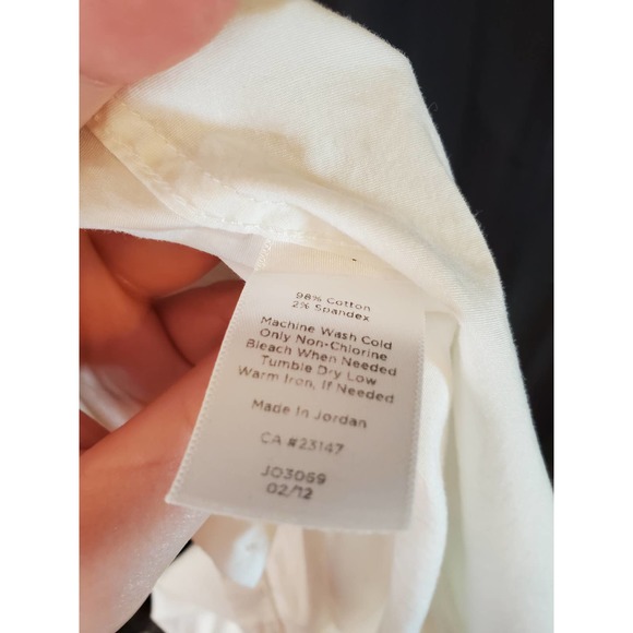 Talbots 8P Stretch White Button-down with Elbow Patches - Picture 5 of 5